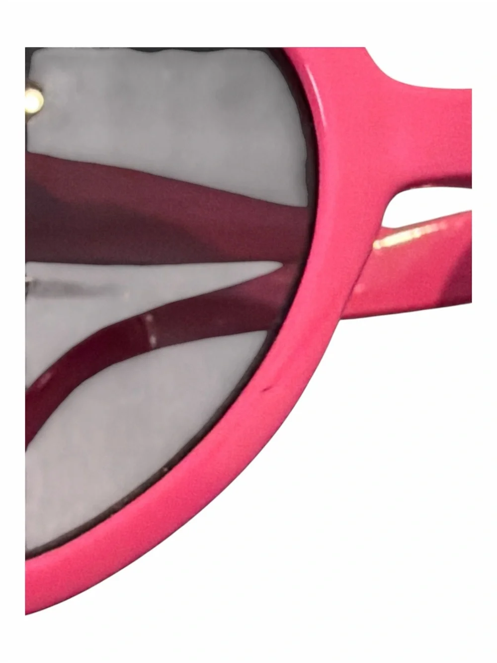 Cute Womens Lolita Sweet Heart Shape Sunglasses Hot Pink